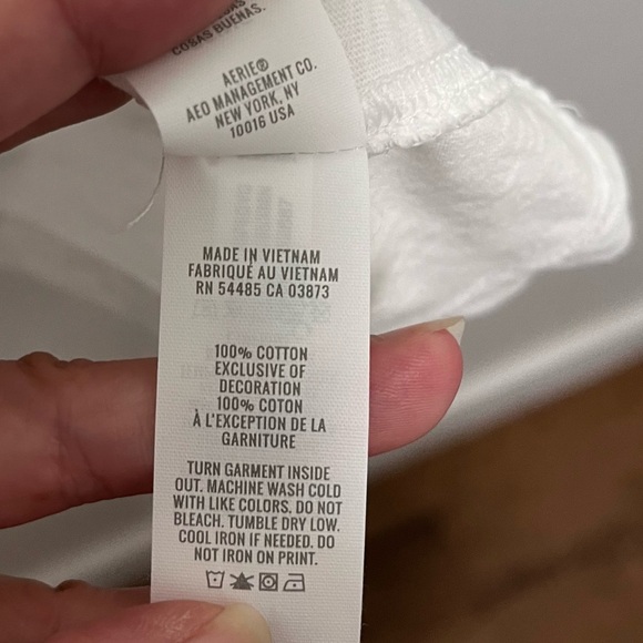 AERIE Lighthouse Pier Oversized Cotton Boyfriend T Shirt Embroidered Graphic XS - Picture 8 of 9